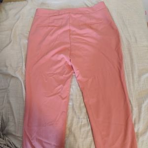 Zara Basic Dress Pants Mid Straight Leg Pink